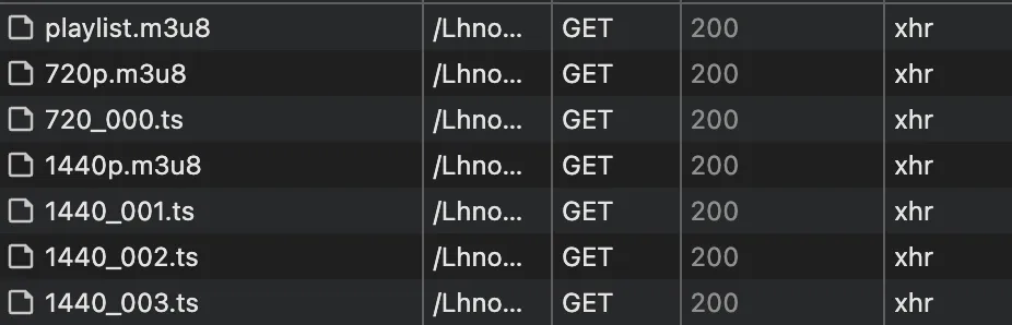 This HLS video starts with a 720p video chunk but then jumps up to 1080p chunks after realising the user's connection is more capable - awesome!